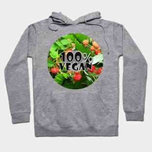 100% vegan with raspberry Hoodie